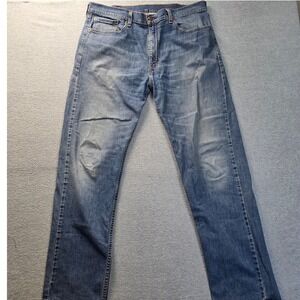 Levis 505 Regular Fit Jeans Mens Blue 38x34 Straight Leg Medium Wash